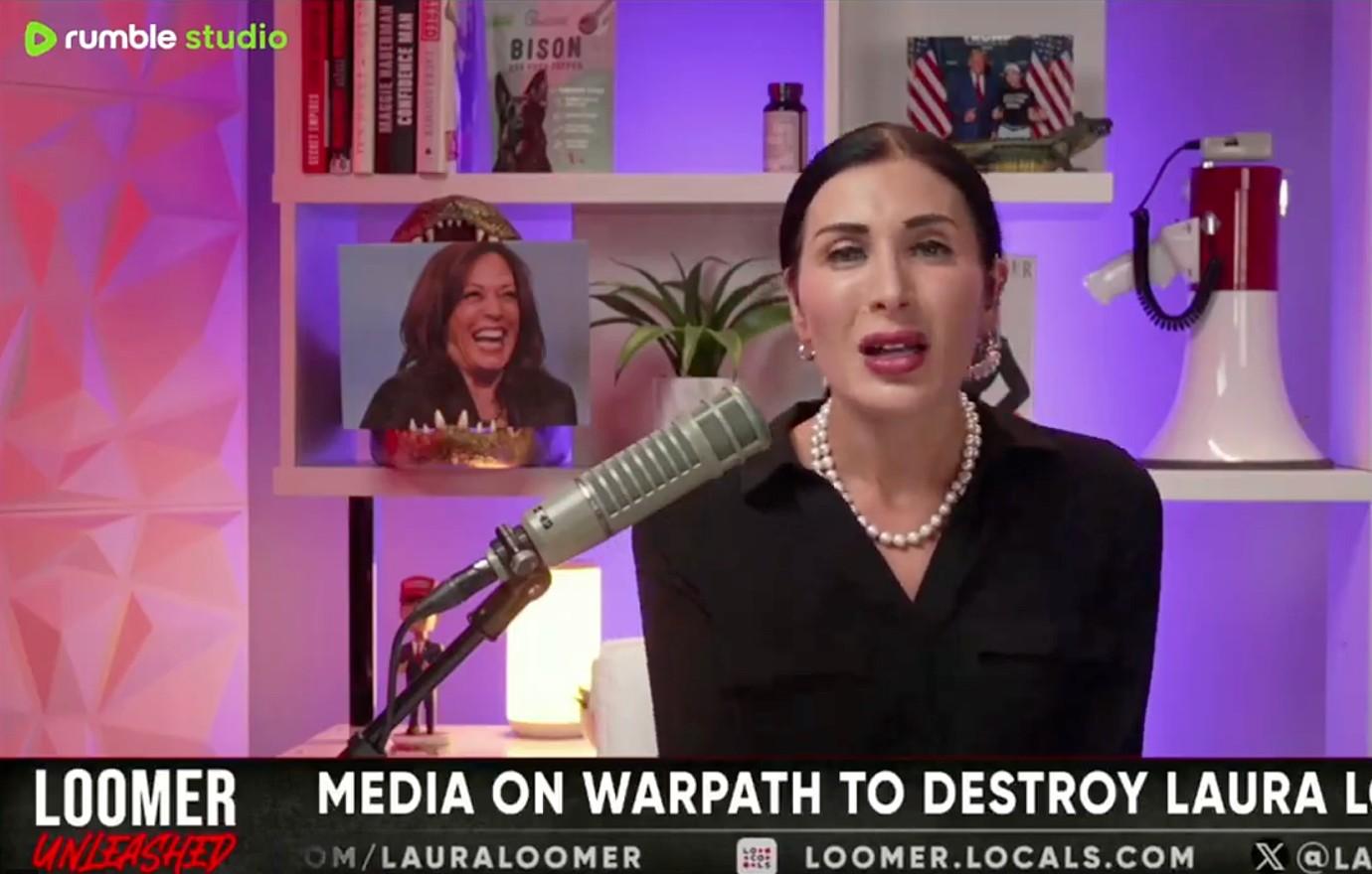 laura loomer denies donald trump affair slams kamala harris