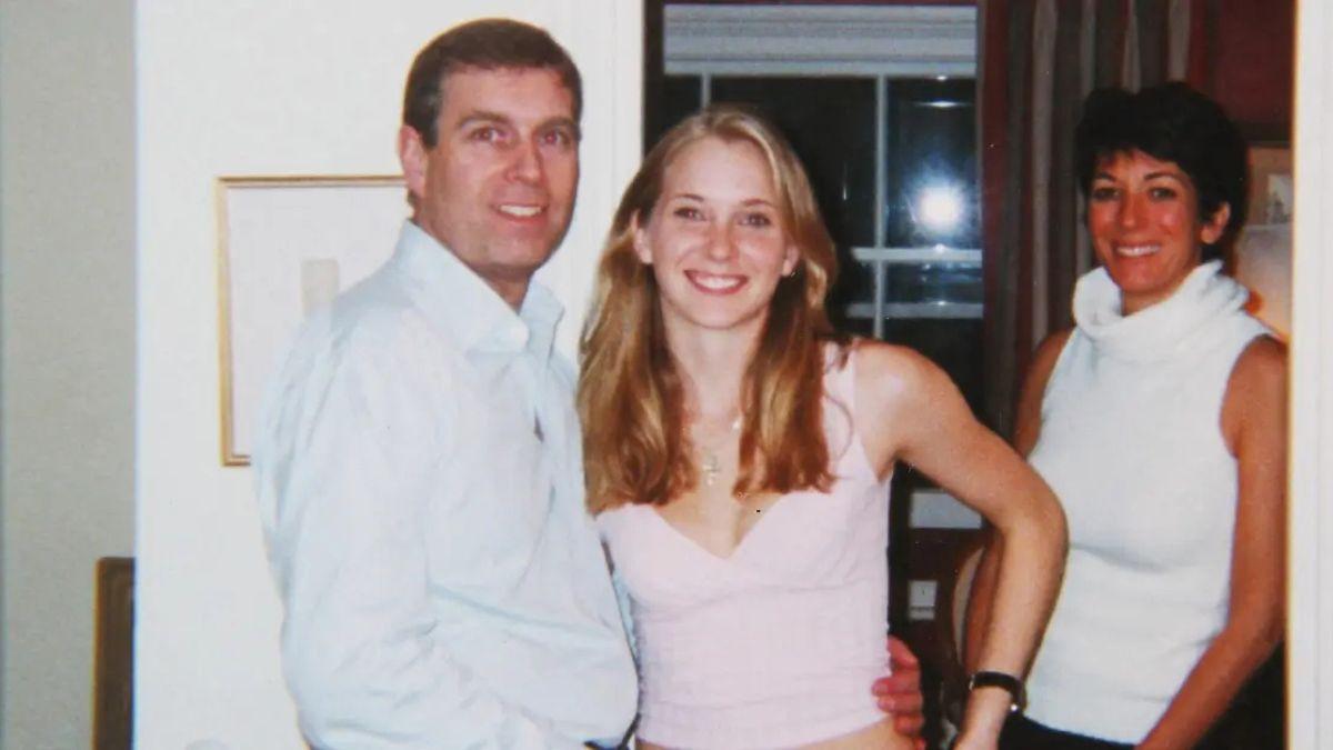 Photo of the Royal Formerly Known as Prince Andrew, the late Virginia Giuffre and Ghislaine Maxwell