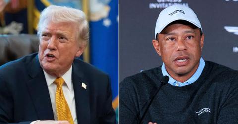 Photo of Donald Trump and Tiger Woods