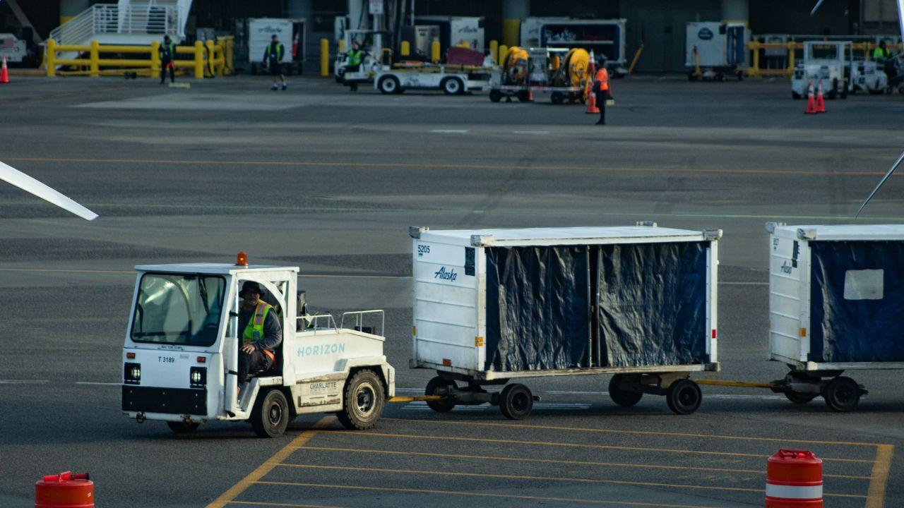 Image of Jon Stewart joked about Donald Trump being hidden inside an airport catering truck.