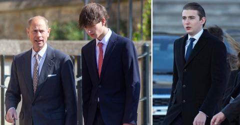 Photo of Prince Edward, his son James and Barron Trump