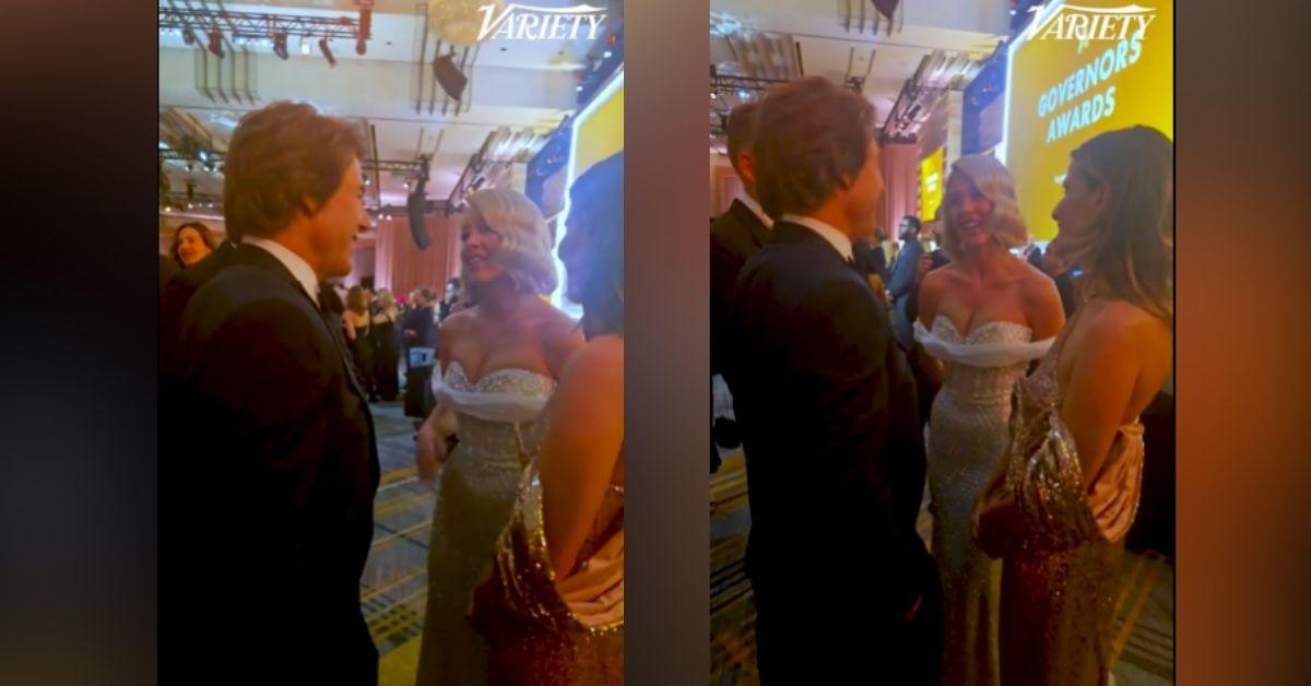 image of The actress spoke with Tom Cruise during the event.