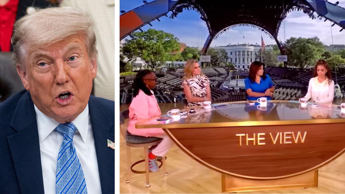 Photo of Donald Trump and The View cast