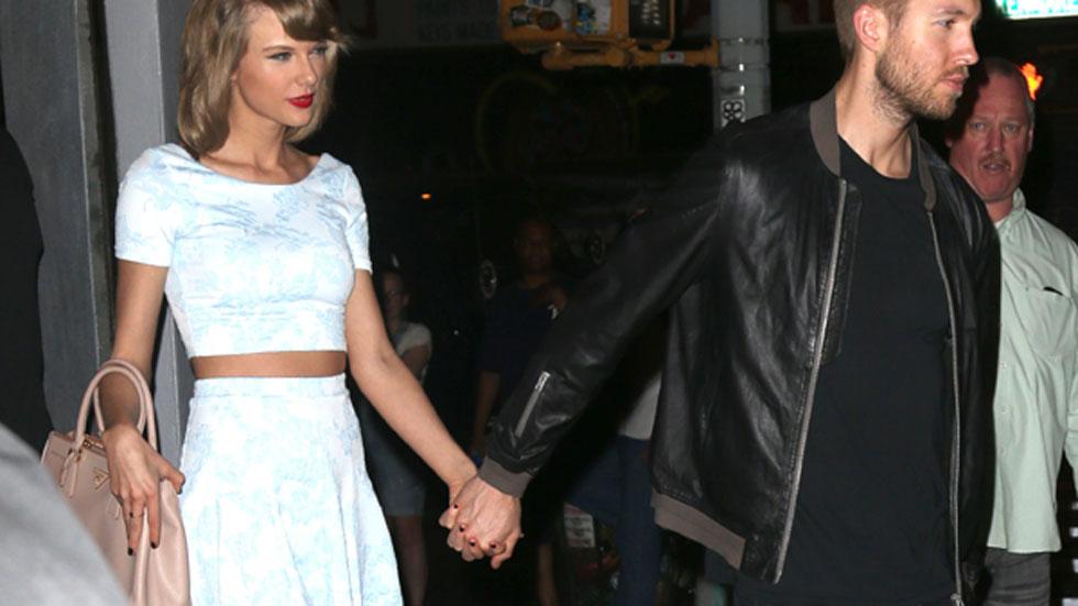 Taylor swift calvin harris hold hands