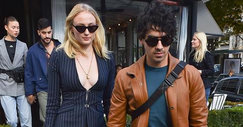 Sophie turner plunging neckline paris fiance joe jonas main