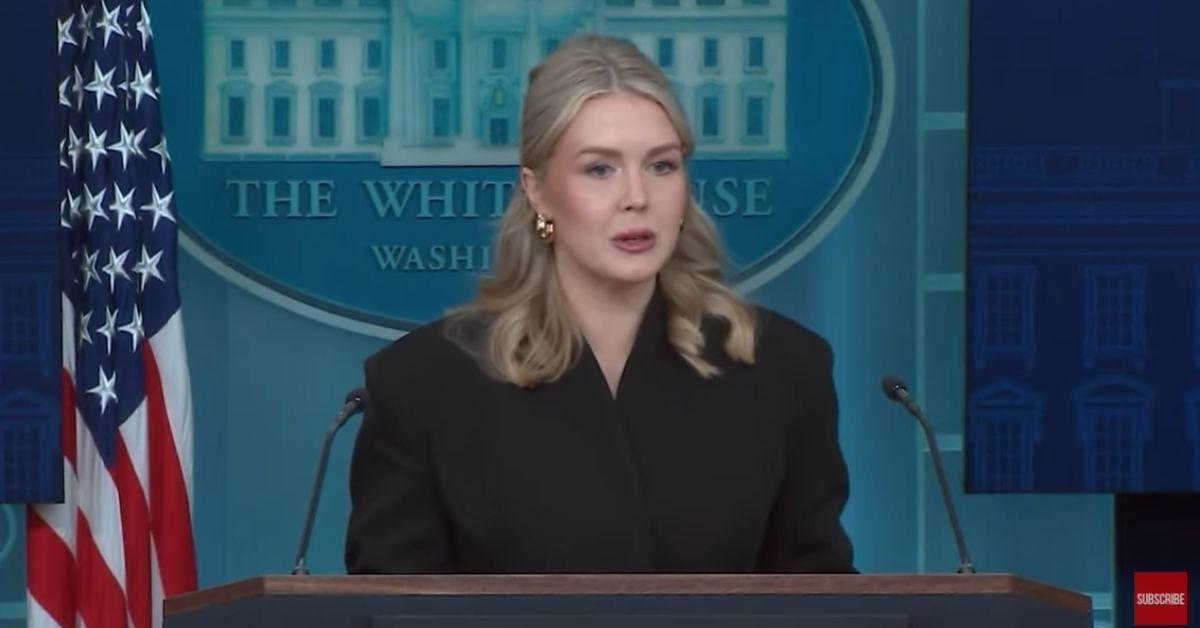 image of Karoline Leavitt said the economy is improving and pushed back hard on CNN’s reporting.