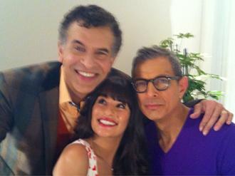 Lea Michele Tweets Photo With Her Glee Dads Jeff Goldblum