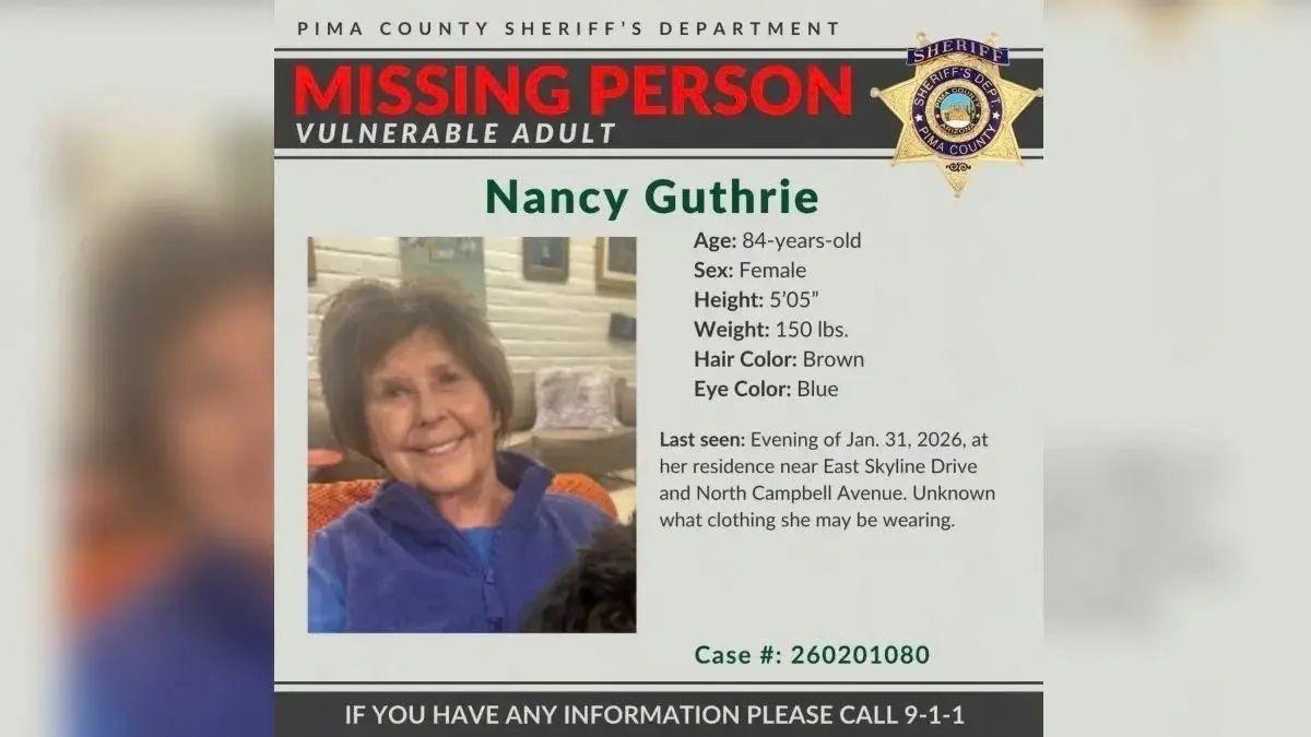 image of A $1 million reward for Nancy Guthrie's return has been offered by the family.