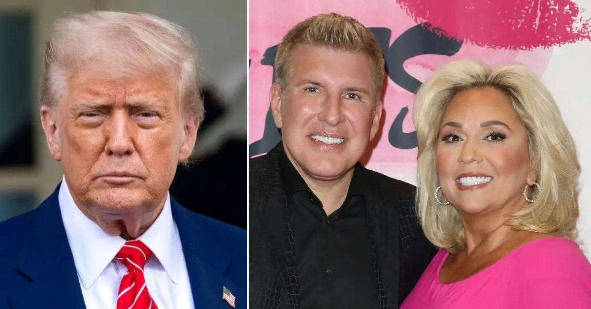 Photo of Donald Trump; picture of Todd and Julie Chrisley.