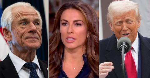 Composite photo of Peter Navarro, Alyssa Farah Griffin and Donald Trump