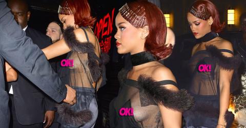Rihanna wardrobe malfunction met gala