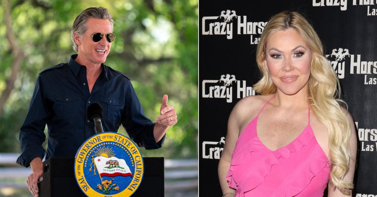 Photo of Gavin Newsom; picture of Shanna Moakler.