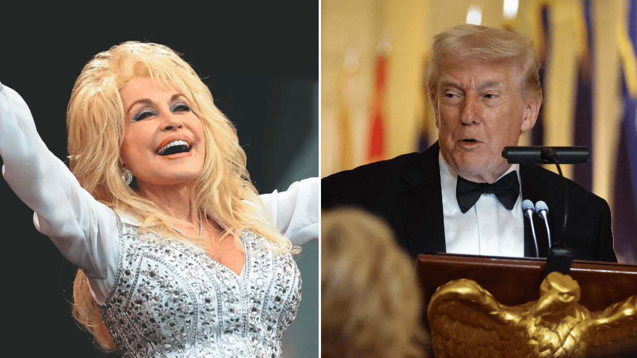 Image of Donald Trump took to Truth Social with a statement after Dolly Parton's death.