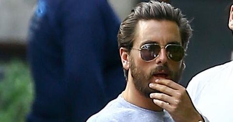 Scott Disick Out For Lunch With Amber Davis And Friends