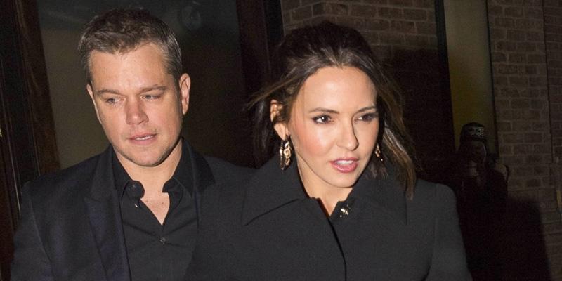 Matt damon carries wife purse