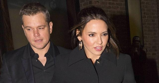Matt damon carries wife purse