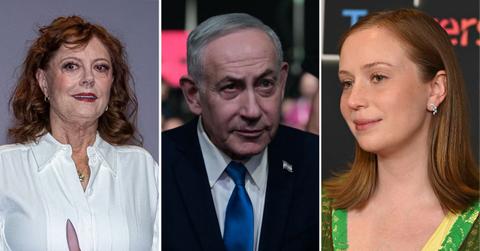 Photo os Susan Sarandon, Benjamin Netanyahu and Hannah Einbinder