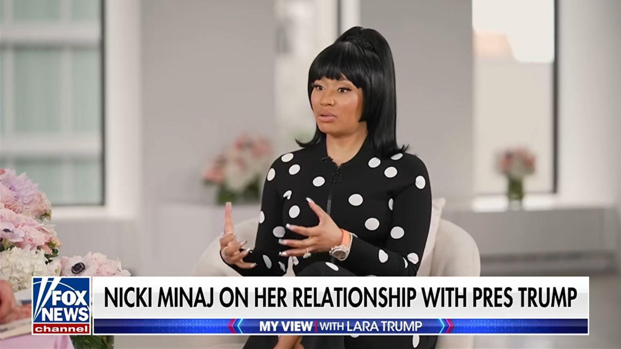 Image of Nicki Minaj’s Fox News appearance placed her partisan views at the center of the conversation.