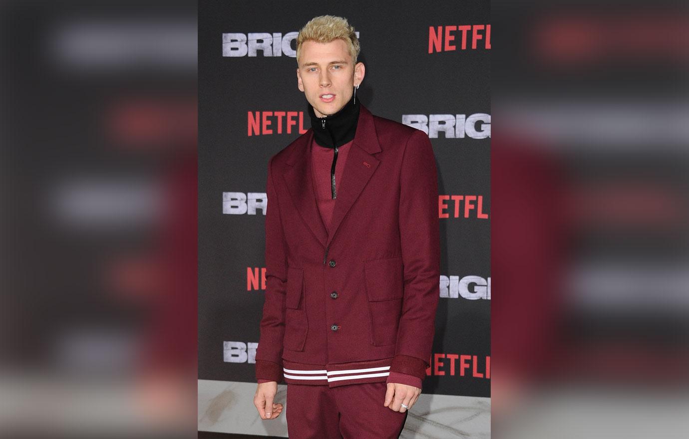 Mgk burgundy suit