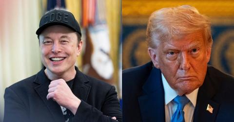 Composite Photos of Elon Musk and Donald Trump