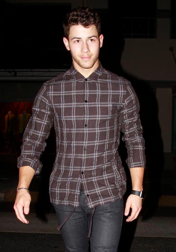 Singer Nick Jonas has dinner in Beverly Hills