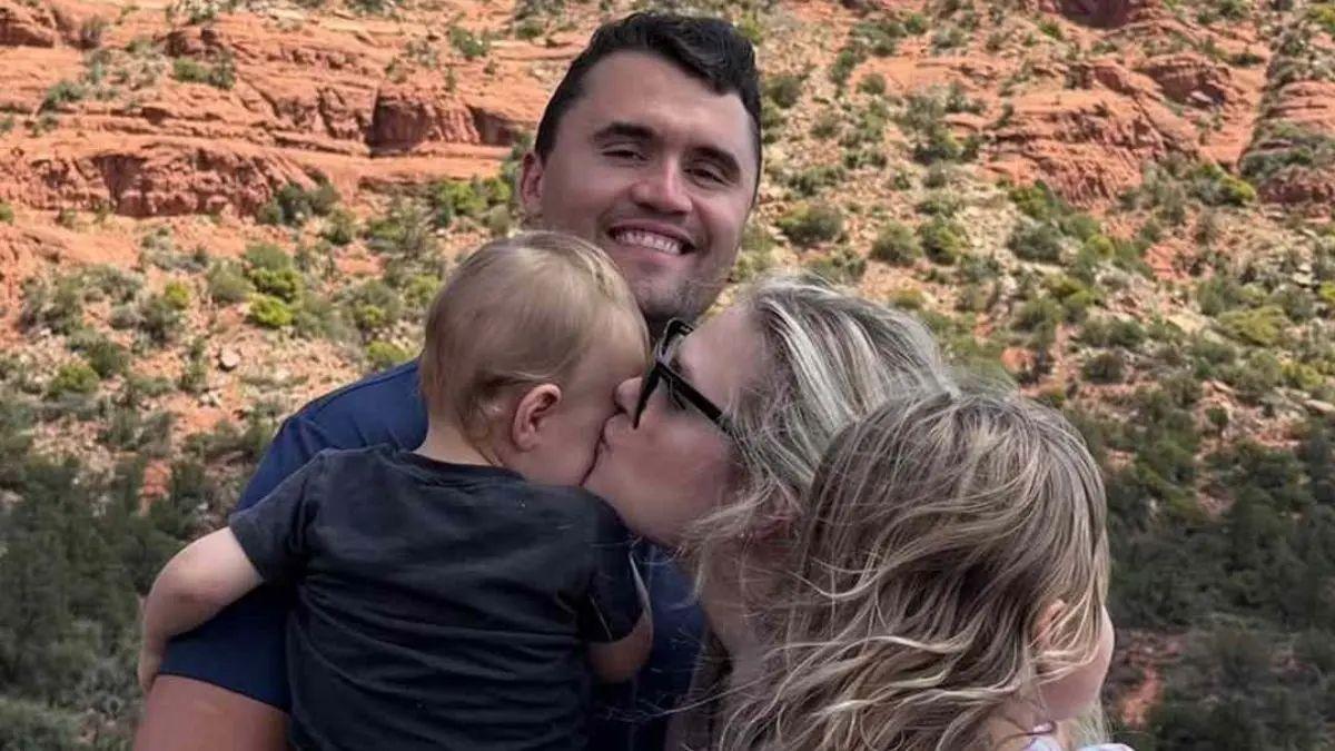 image of Charlie Kirk is survived by his wife, Erika, and their two young children. 