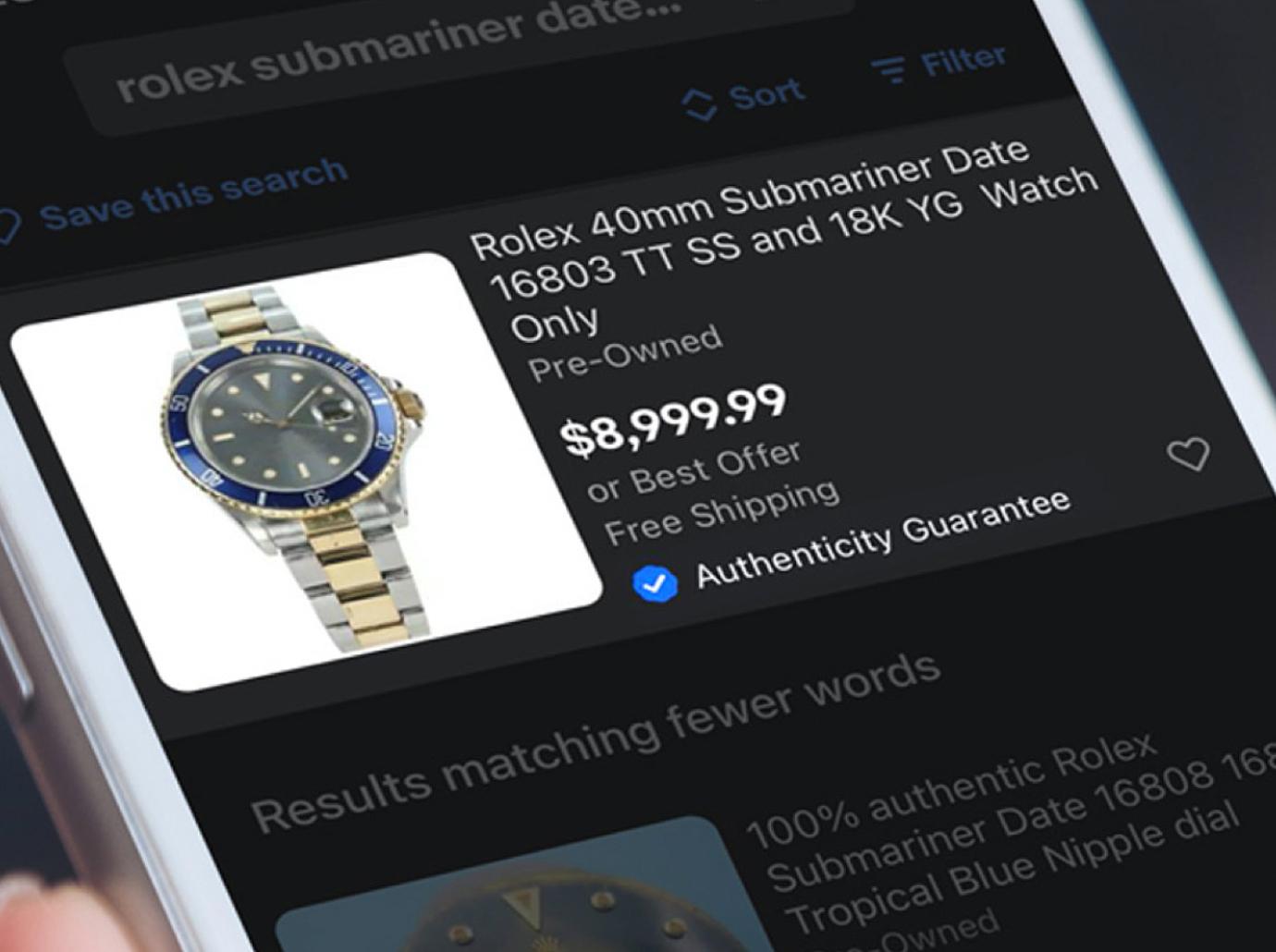 Authenticity Guarantee let's you shop for luxury watches with