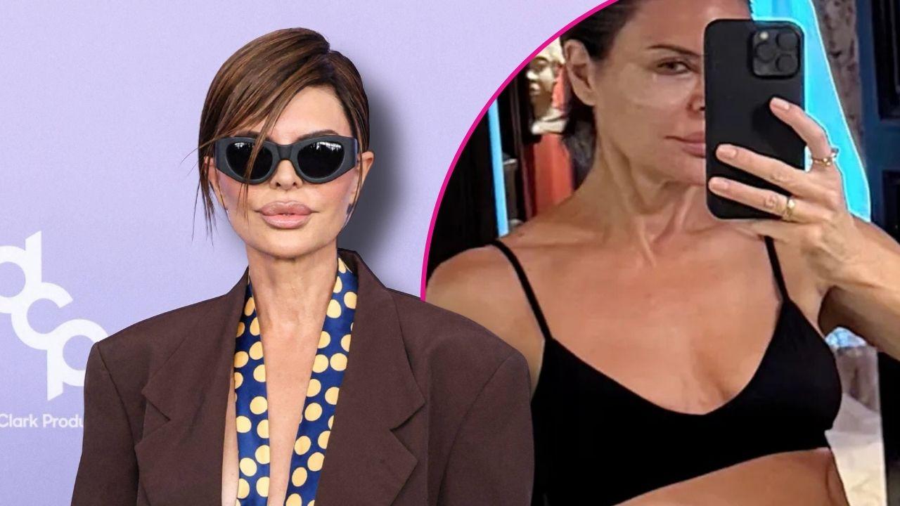 lisa rinna toned body bikini selfie