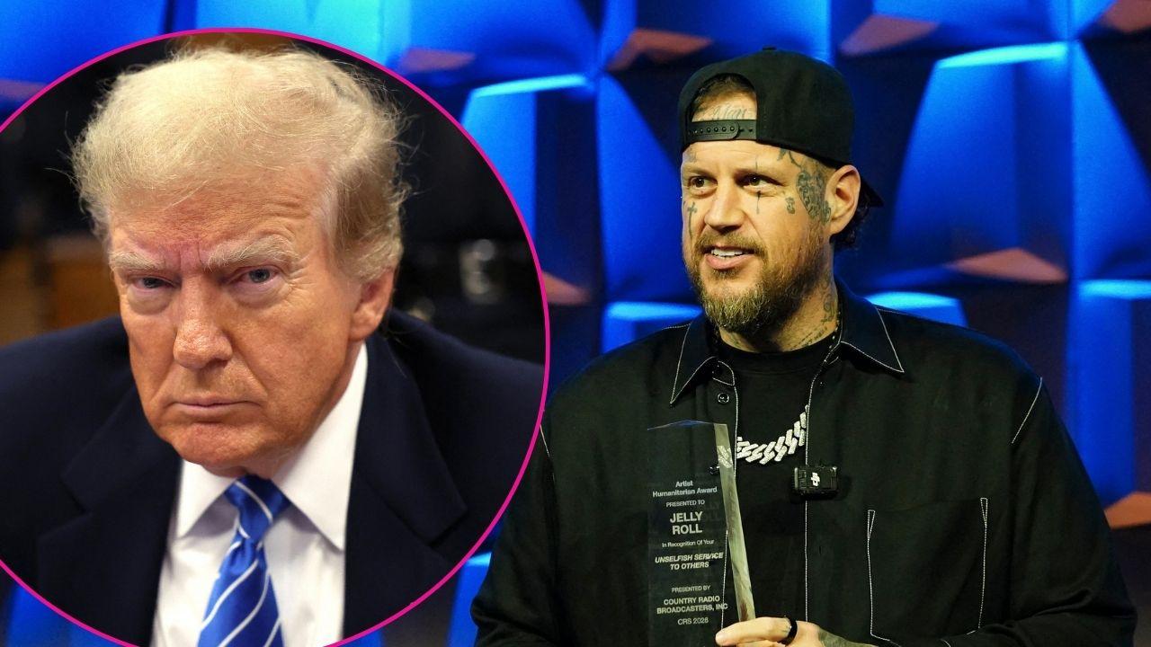 Composite photo of Donald Trump and Jelly Roll.
