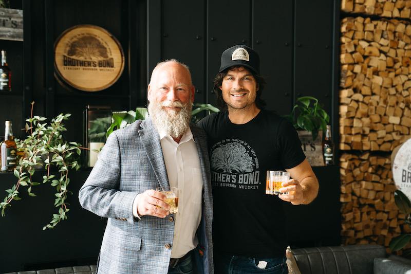 ian somerhalder and pete barger celebrate sustainability with brothers bond regenerative grain bourbon at harriets rooftop at  hotel nashvillephoto credit sam frawley frawley photography