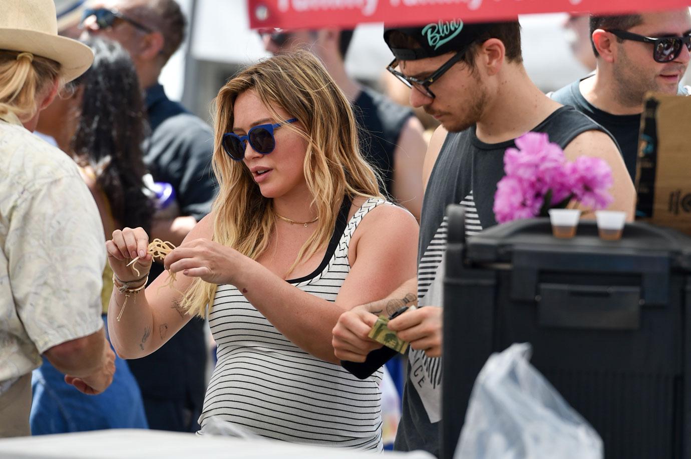 hilary duff striped tank