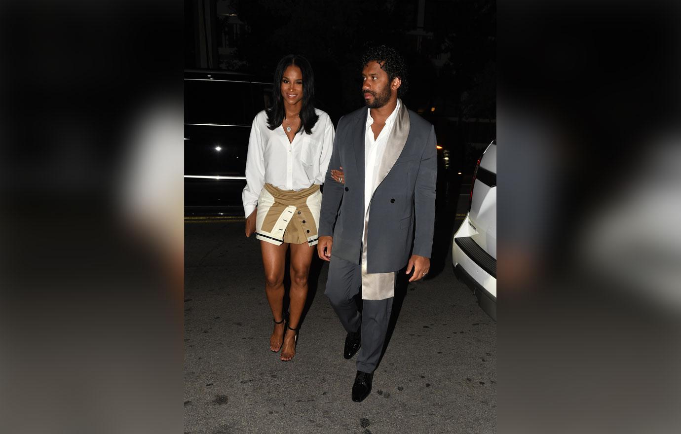 Pregnant Ciara & Russell Wilson Enjoy A Night Out In Miami