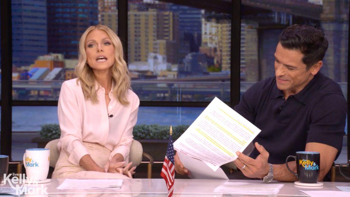 Image of Kelly Ripa admitted her child 'inherited' the 'tragedy giggles' from her.