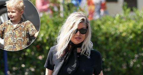 *EXCLUSIVE* Fergie and son Axl head to church without Josh