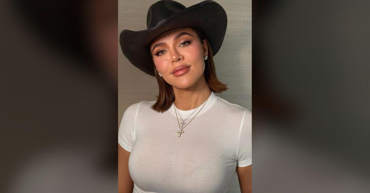 khloe kardashian exposes bra see through shirt cowboy hat photos