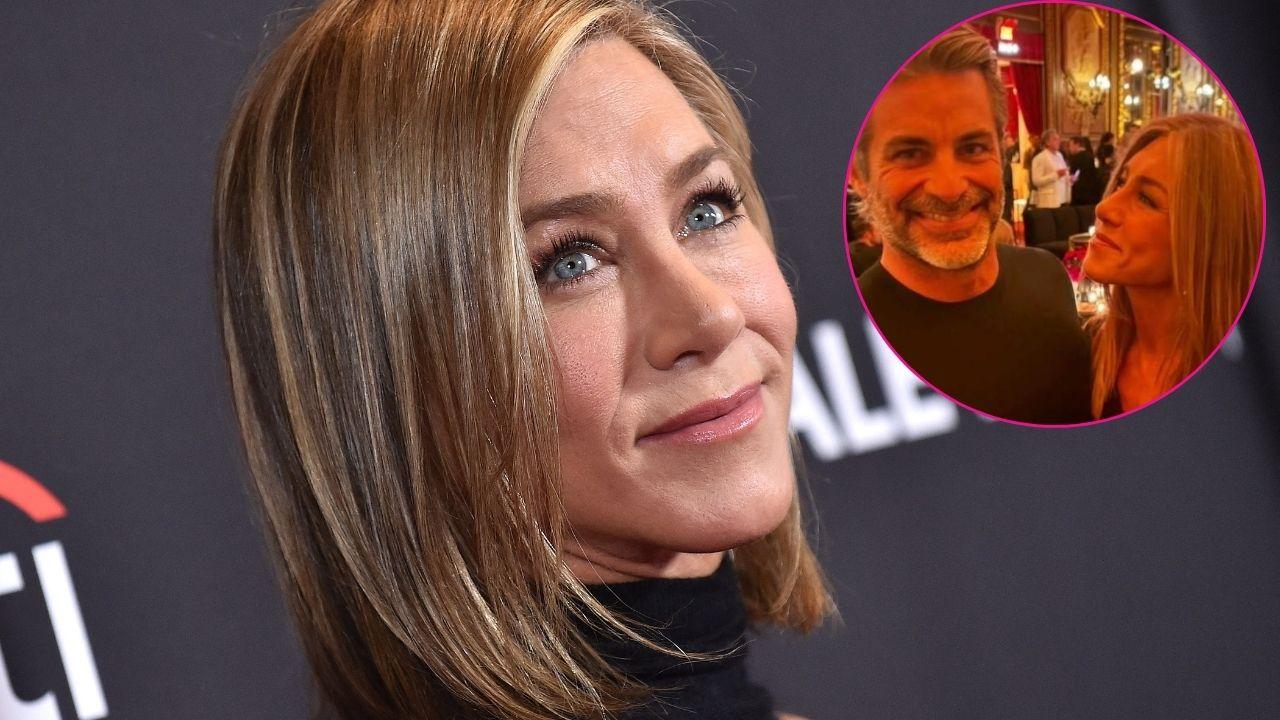 Image of Jennifer Aniston and (inset) Jim Curtis and Jennifer Aniston.