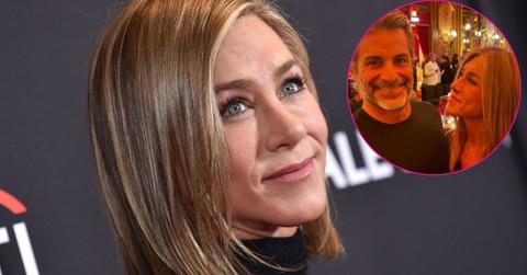 Image of Jennifer Aniston and (inset) Jim Curtis and Jennifer Aniston.