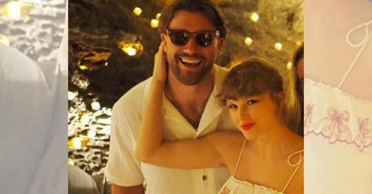 photo of Travis Kelce and Taylor Swift revealed their engagement on August 26
