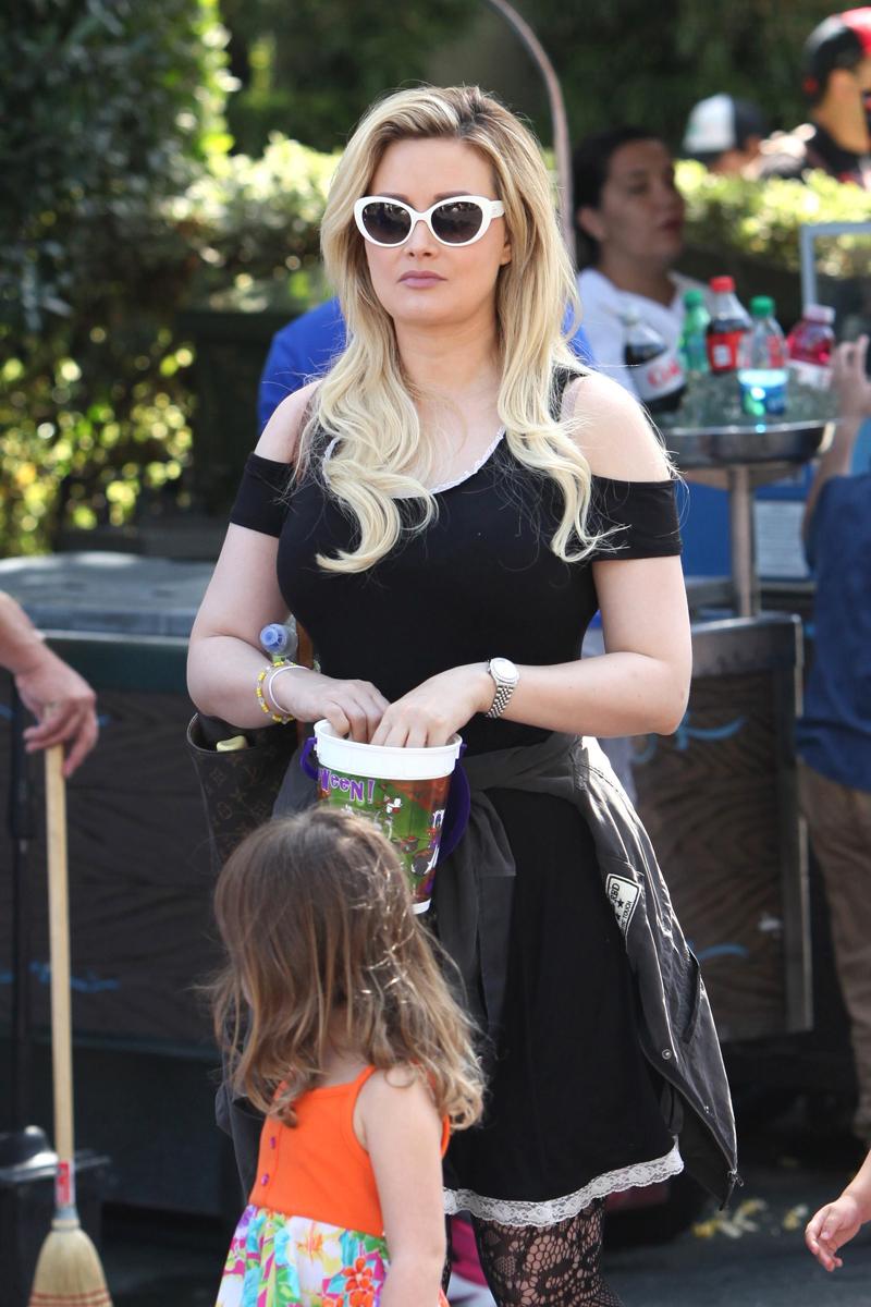 *EXCLUSIVE* Holly Madison enjoys a day out at Disneyland with her kids