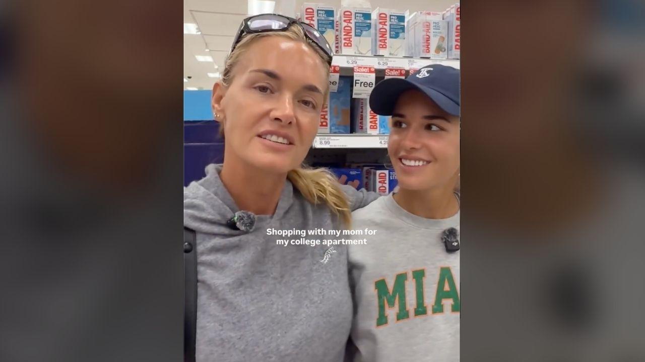 Photo of Kai Trump documented a trip to the store as they stocked up on essentials for her new apartment in South Beach.