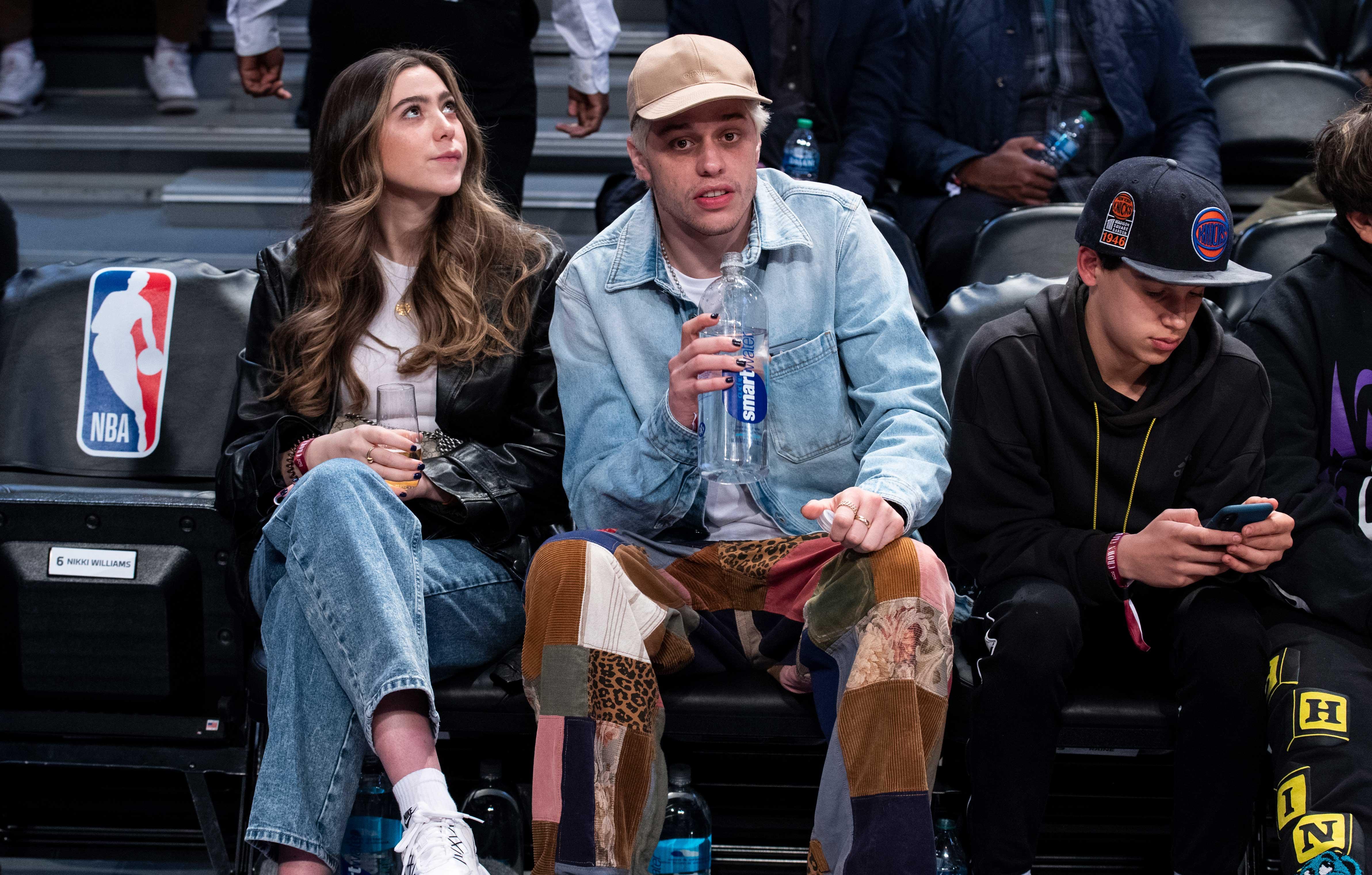 pete davidson courtside nets game brooklyn