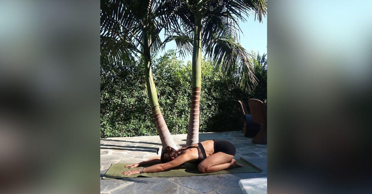 image of The actress said she held a plank for up to five minutes.