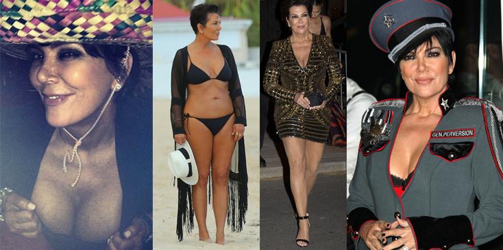 15 Times Kris Jenner Showed Way Too Much Skin.