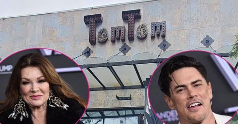 Composite photo of Lisa Vanderpump, Tom Sanvodal and TomTom exterior