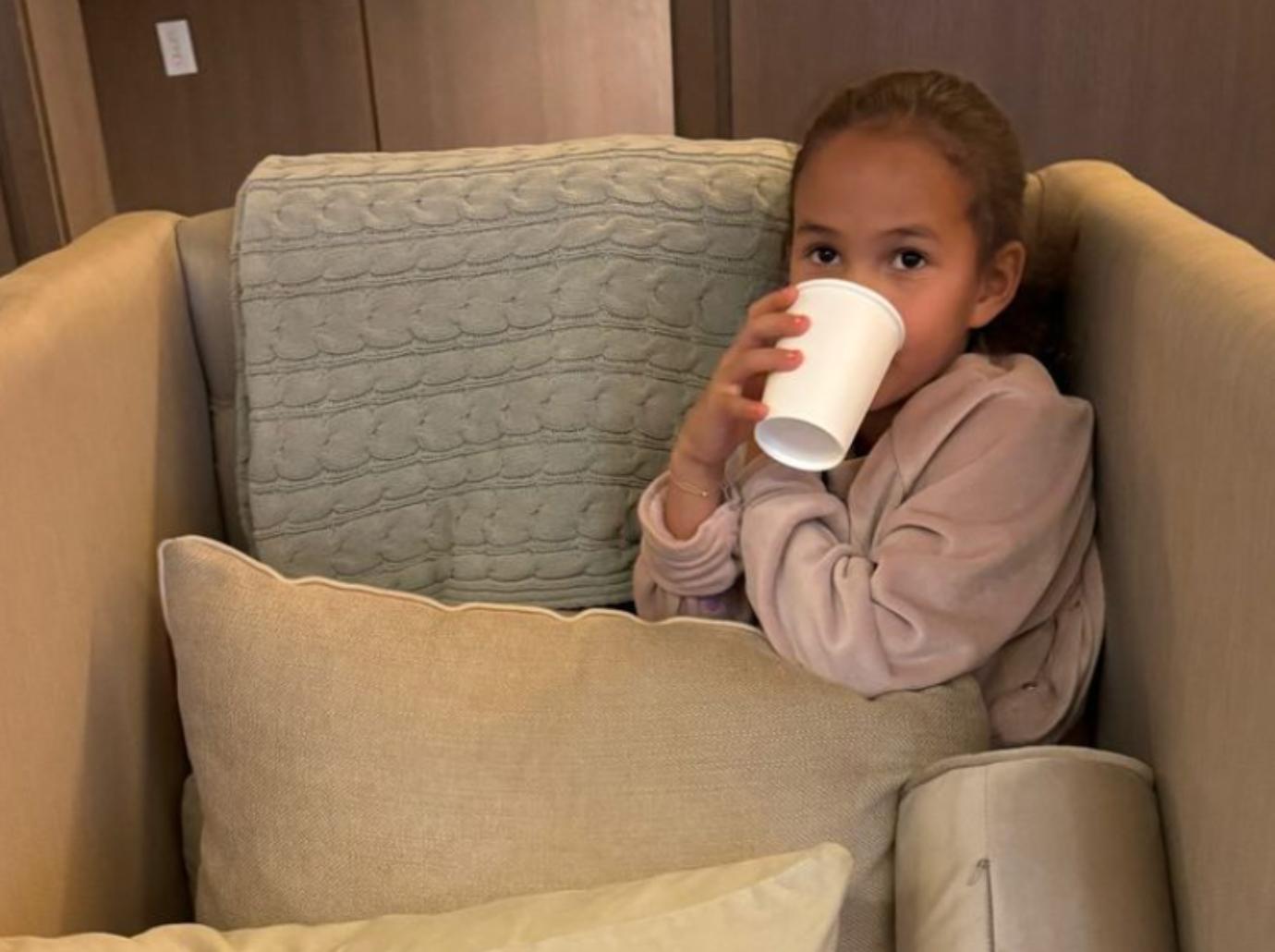 chrissy teigen spends time daughter luna photos