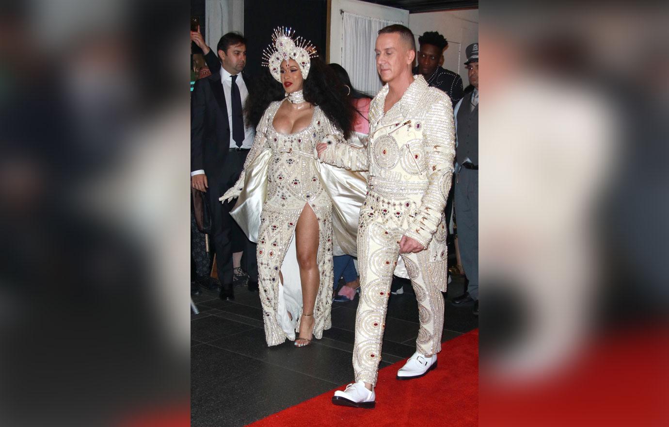 Cardi B and Jeremy Scott head out for The Met Gala