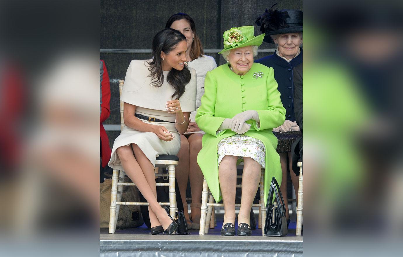 meghan markle makes the queen smile first joint appearance 02