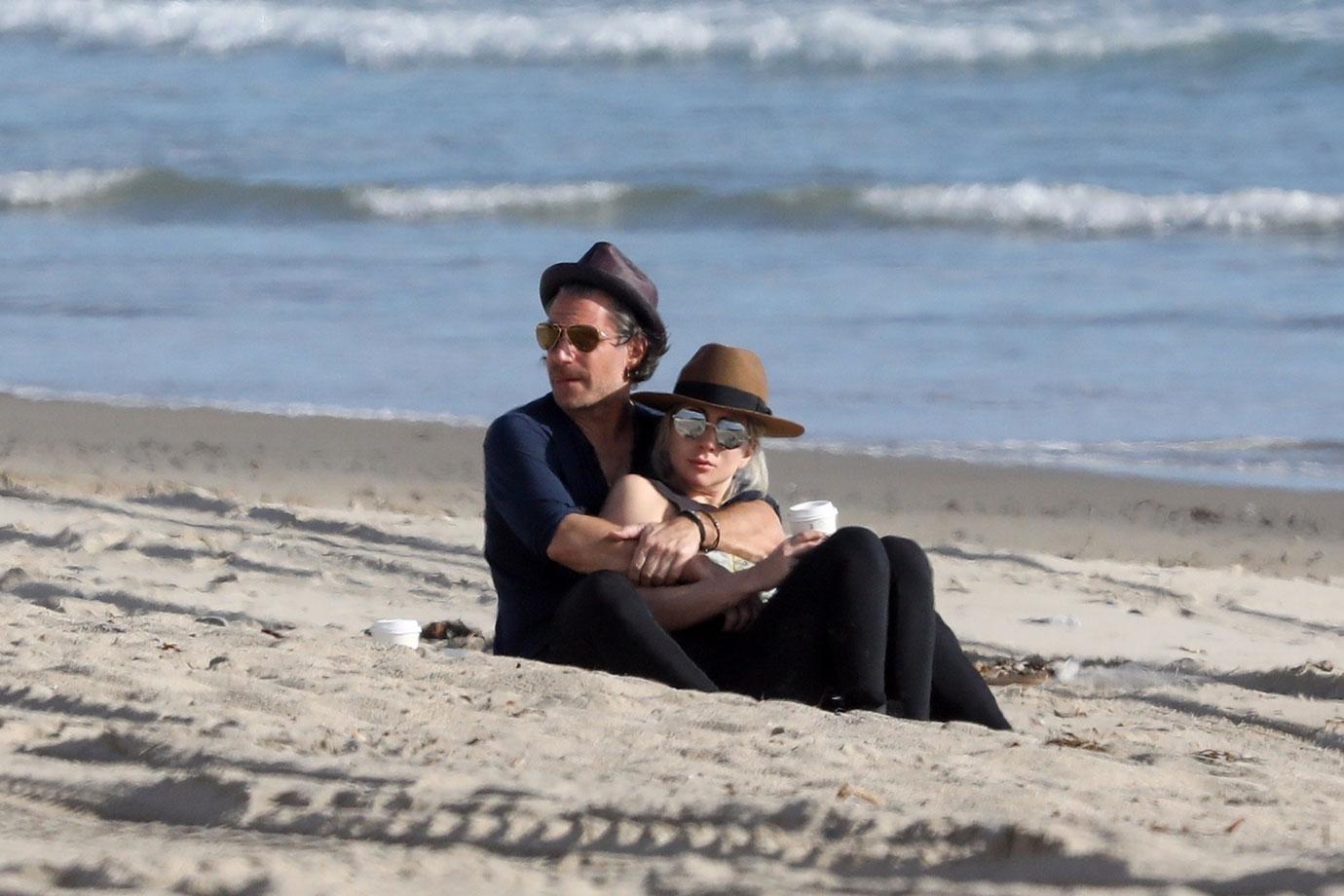 *EXCLUSIVE* Lady Gaga and beau Christian Carino share the PDA by the water!