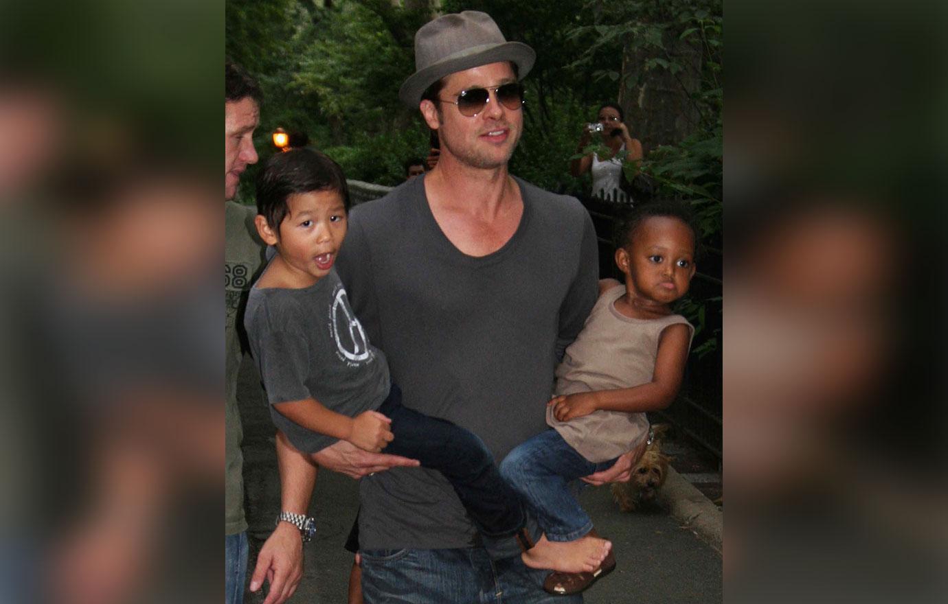 angelina jolie brings children maddox zahara shiloh vivienne knox eternals premiere brad pitt custody war