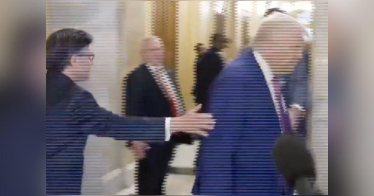 trump walks into wall video reactions